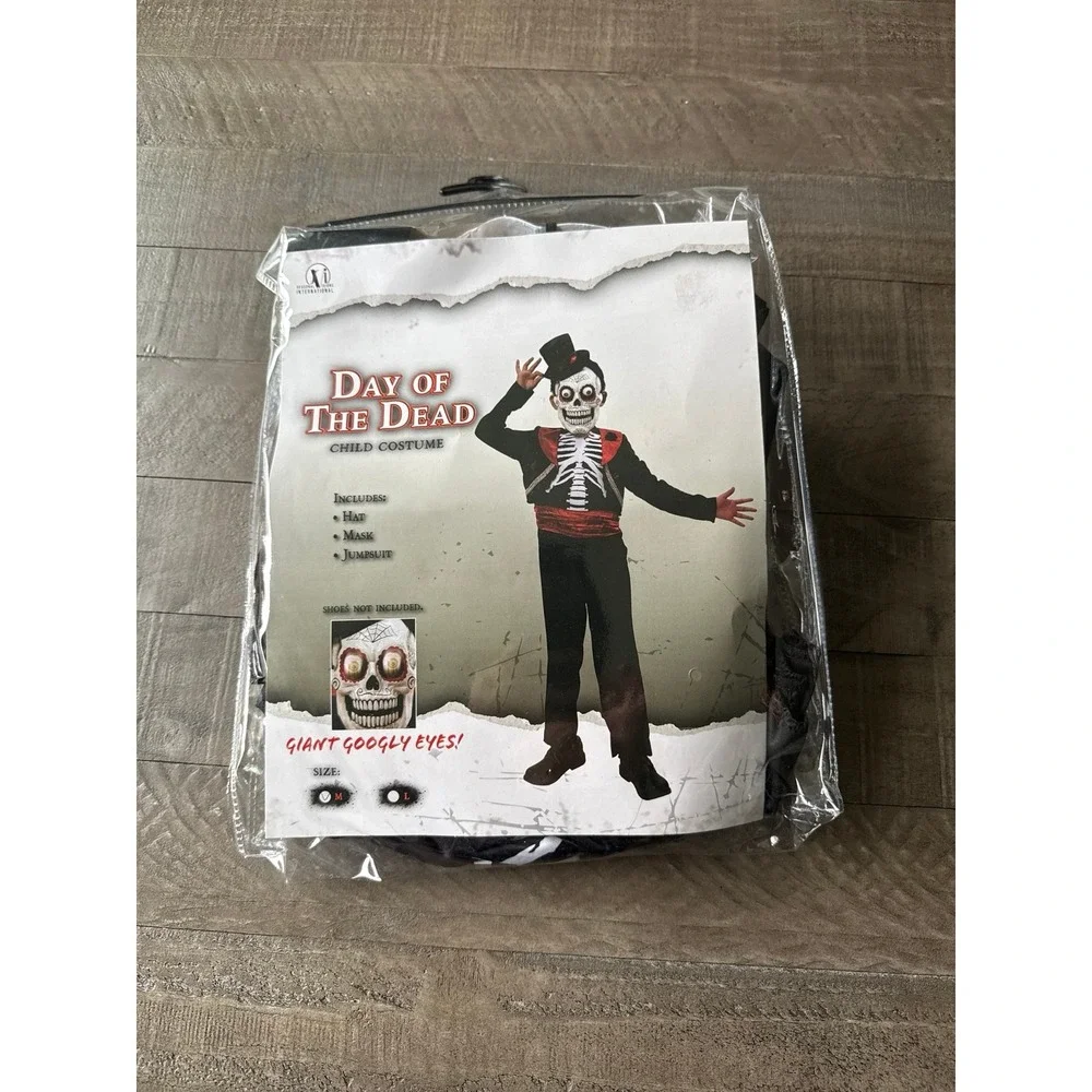 NWT Seasonal Xisions International Day Of‎ the Dead Child Costume Size Medium